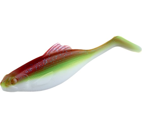 Съедобные искусственные виброхвосты LUCKY JOHN LJ Pro Series ROACH PADDLE TAIL 5.0in, цвет G03, 4шт. 140181-G03