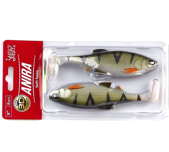 Виброхвосты LUCKY JOHN LJ 3D Series ANIRA SOFT SWIM 5,0in, цвет A03, 2шт. 140414-A03