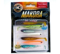 Виброхвосты LUCKY JOHN LJ 3D Series MAKORA SHAD TAIL 3.0in, цвет MIX1, 7шт. 140406-MIX1