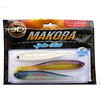 Виброхвосты LUCKY JOHN LJ 3D Series MAKORA SPLIT TAIL 6.0in, цвет MIX1, 3шт. 140413-MIX1