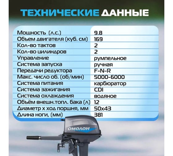 Мотор, OMOLON ОМОЛОН MP 9.8 AMHS
