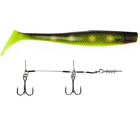Виброхвосты LUCKY JOHN LJ 3D BBS Series KUBIRA SWIM SHAD 9,0in, цвет PG21 1шт.+Stinger L 140433SET-PG21