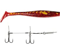 Виброхвосты LUCKY JOHN LJ 3D BBS Series KUBIRA SWIM SHAD 9,0in, цвет PG25 1шт.+Stinger L 140433SET-PG25