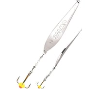 Зимняя вертикальная блесна Lucky John S-3-Z, с цепочкой и тройником, 7г, цвет S, блистер 82762-S
