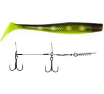 Виброхвосты LUCKY JOHN LJ 3D BBS Series GIANT KUBIRA SWIM SHAD 10,3in, цвет PG21 1шт.+Stinger XL 140434SET-PG21