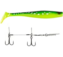 Виброхвосты LUCKY JOHN LJ 3D BBS Series GIANT KUBIRA SWIM SHAD 10,3in, цвет PG26 1шт.+Stinger XL 140434SET-PG26