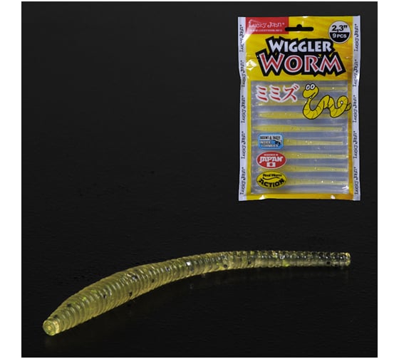 Съедобные искусственные слаги LUCKY JOHN LJ Pro Series WIGGLER WORM 2.3in /071 9шт. 140153-071 1