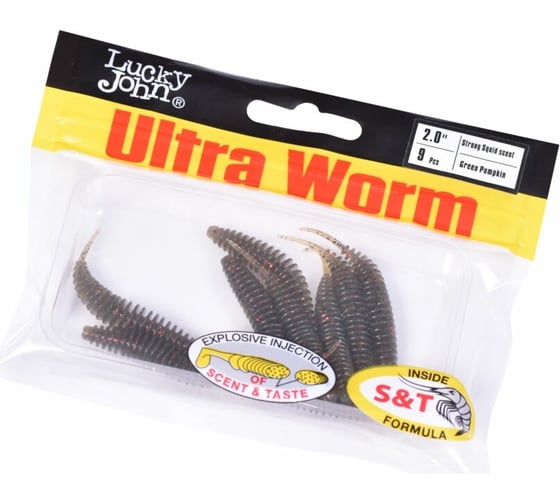 Съедобные искусственные слаги LUCKY JOHN LJ Pro Series ULTRAWORM 1,4in /S63 12шт. 140192-S63