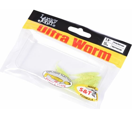 Съедобные искусственные слаги LUCKY JOHN LJ Pro Series ULTRAWORM 1,4in /S15 12шт. 140192-S15