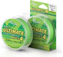 Плетеный шнур ALLVEGA Ultimate, 92 м, светло-зеленый, 0.14 мм, 7.8 кг U92LGR014