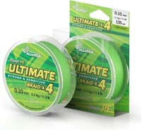 Плетеный шнур ALLVEGA Ultimate, 135 м, светло-зеленый, 0.10 мм, 5.1 кг U135LGR010