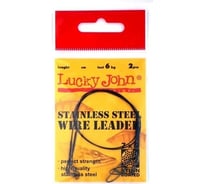 Стальные поводки Lucky John SSW, вертлюг и вертлюг с застежкой, 6 кг, 30 см, 7x7 7086-300