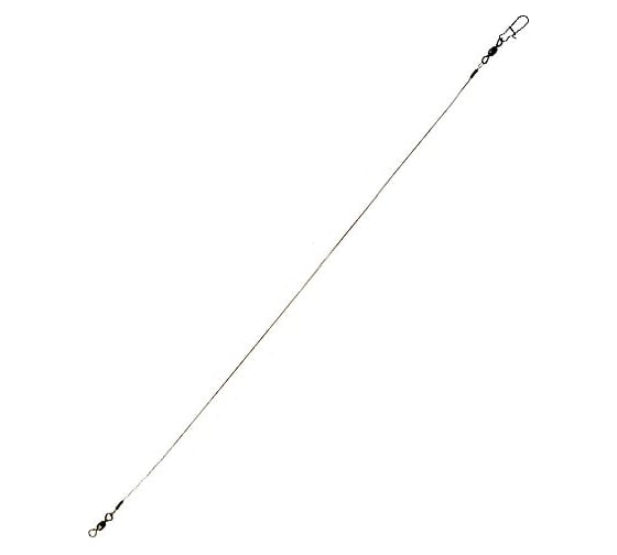 Стальные поводки Lucky John LJ Pro Series SSW AFW, вертлюг и застежка, d 0.46 мм, 18 кг, 30 см, 7х7, 3 шт. LJP6018-030