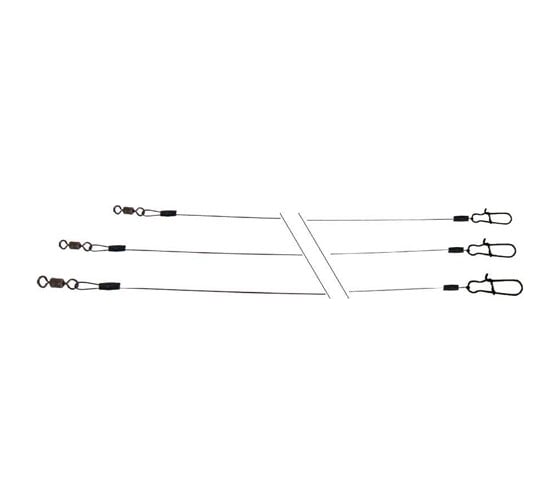 Титановые поводки LUCKY JOHN LJ Pro Series, вертлюг и застежка, d 0.30 мм, 10 кг, 15 см, 2 шт. LJP7310-015 1