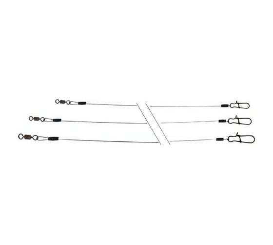 Титановые поводки LUCKY JOHN LJ Pro Series, вертлюг и застежка, d 0.20 мм, 05 кг, 20 см, 2 шт. LJP7305-020 1