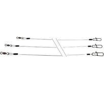 Титановые поводки LUCKY JOHN LJ Pro Series, вертлюг и застежка, d 0.30 мм, 10 кг, 25 см, 2 шт. LJP7310-025