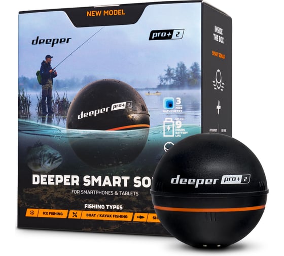 Беспроводной эхолот Deeper Smart Sonar Pro+ 2 DP5H10S10