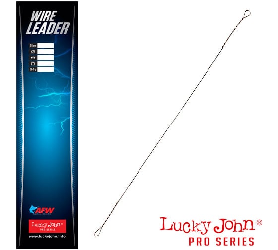 Поводки-струна LUCKY JOHN, d 0.16 мм, 26 кг, 25 см, 8 шт. LJP6626-025