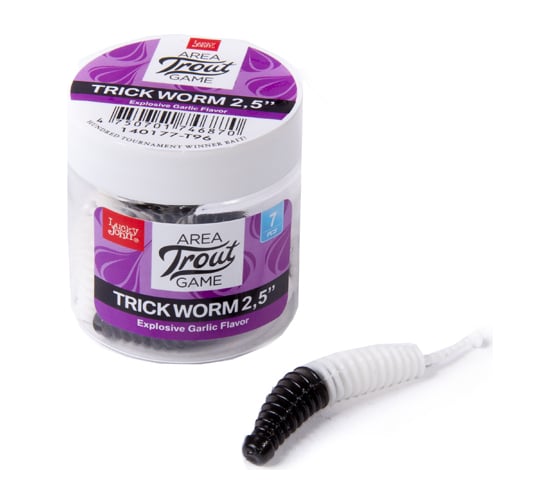 Съедобные искусственные слаги LUCKY JOHN LJ Pro Series TRICK WORM, 2.0 дюйма (5.0 см), цвет T96, 10 шт. 140160-T96