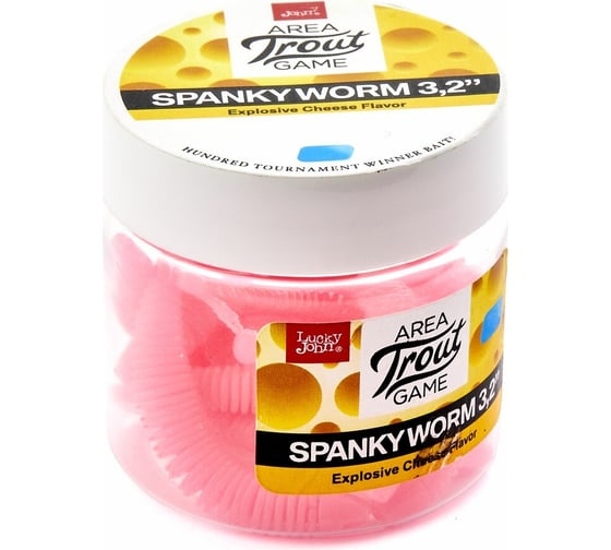 Съедобные искусственные слаги LUCKY JOHN LJ Pro Series SPANKY WORM, 3.2 дюйма (8.00 см), цвет F05, 10 шт. 140161-F05