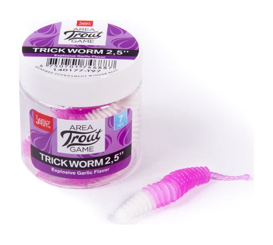 Съедобные искусственные слаги LUCKY JOHN LJ Pro Series TRICK WORM, 2.0 дюйма (5.0 см), цвет T97, 10 шт. 140160-T97