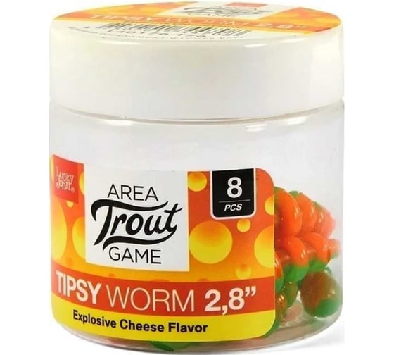 Съедобные искусственные слаги LUCKY JOHN LJ Pro Series TIPSY WORM, 2.3 дюйма (5.84 см), цвет T75, 12 шт. 140175-T75