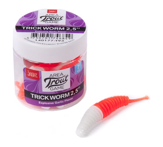 Съедобные искусственные слаги LUCKY JOHN LJ Pro Series TRICK WORM, 2.0 дюйма (5.0 см), цвет T93, 10 шт. 140160-T93