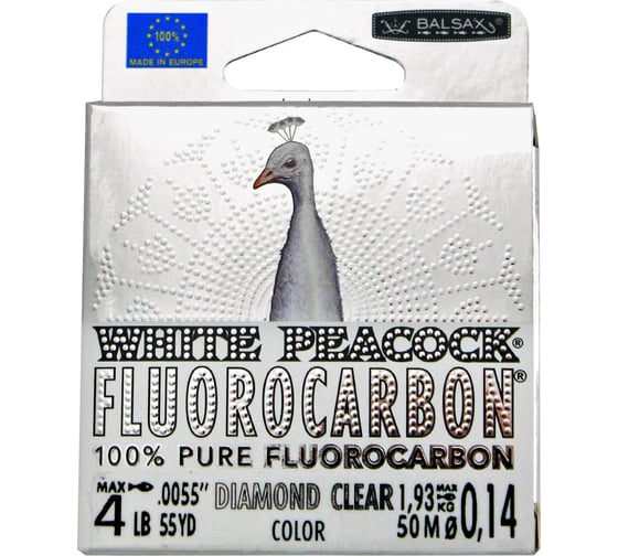Леска Balsax WHITE PEACOCK BOX флюорокарбон 0077485 1