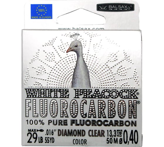 Леска Balsax WHITE PEACOCK BOX флюорокарбон 0077495 1