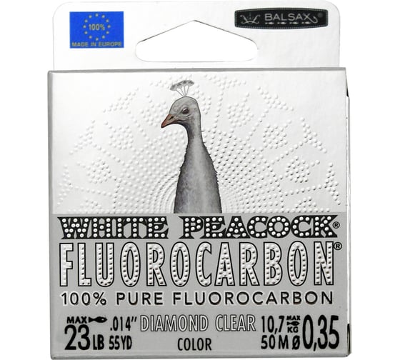 Леска Balsax WHITE PEACOCK BOX флюорокарбон 0077494 1