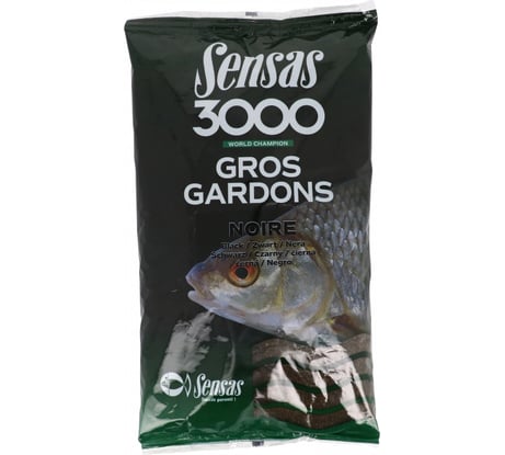 Прикормка SENSAS 3000 GROS GARDONS Noir 1 кг 00232