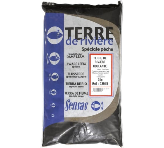 Грунт SENSAS STICKY TERRE DE RIVIERE 3кг 03915
