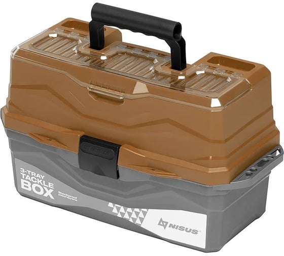 Nisus Ящик для снастей Tackle Box трехполочный золотой 00000242374