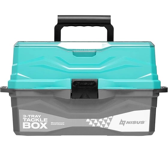 Nisus Ящик для снастей Tackle Box трехполочный бирюзовый 00000242315