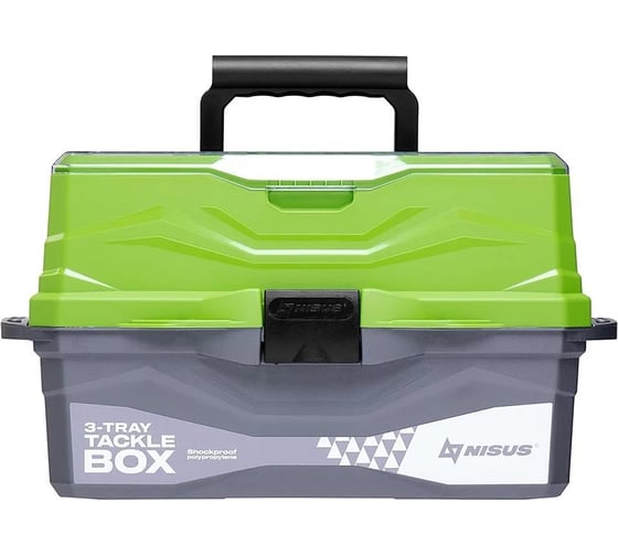 Nisus Ящик для снастей Tackle Box трехполочный зеленый 00000237608