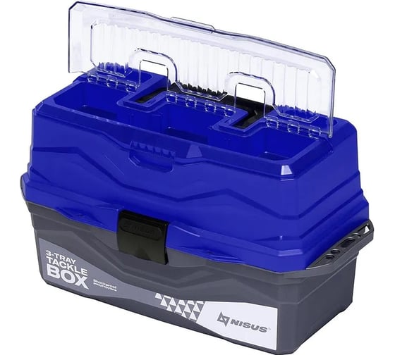 Nisus Ящик для снастей Tackle Box трехполочный синий N-TB-3-B 241403