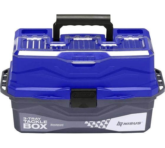 Nisus Ящик для снастей Tackle Box трехполочный синий N-TB-3-B 241403