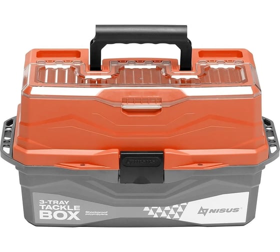 Nisus Ящик для снастей Tackle Box трехполочный оранжевый 00000241404