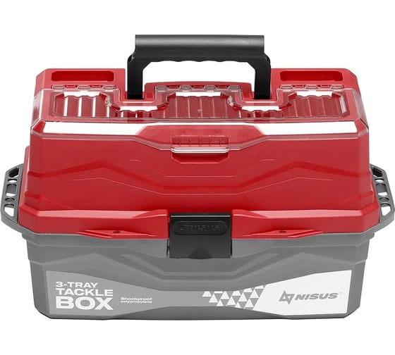 Nisus Ящик для снастей Tackle Box трехполочный красный 00000241405