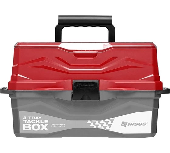 Nisus Ящик для снастей Tackle Box трехполочный красный 00000241405