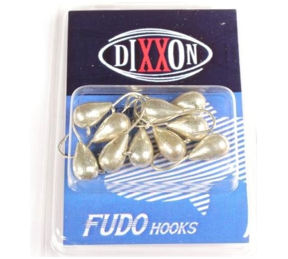 Вольфрамовая мормышка DIXXON Капля с ушком d6,0, никель, 10 шт 0017436