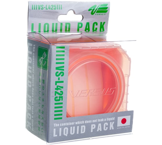 MEIHO Коробка рыболов. для наживки Versus LIQUID PACK VS-L425 Orange 80х80х44 VS-L425-O