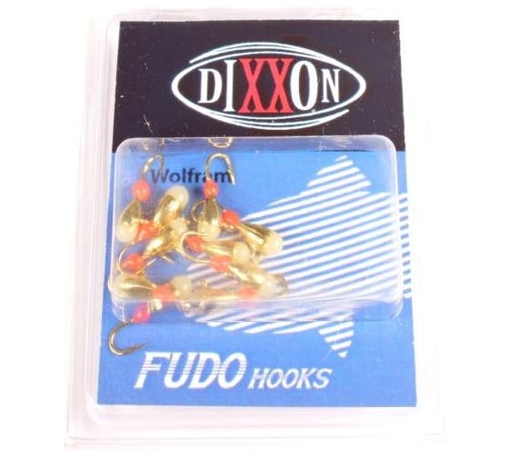 Вольфрамовая мормышка с ушком и фосфором DIXXON Капля, d3,0, золото, 10 шт 0046055