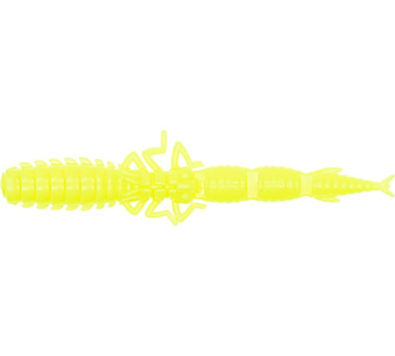 Силиконовая приманка Ojas DRAGONFRY-52 Chartreuse fluo, чеснок, 16шт/банка DR52-16c/103/2