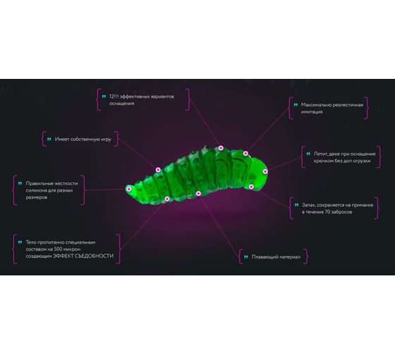 Силиконовая приманка Ojas OKS-27 Chartreuse fluo, сыр, 12шт/банка OK27-12c/103/1