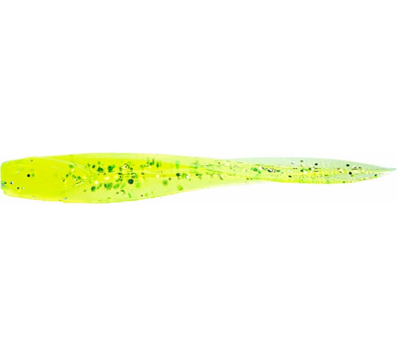 Силиконовая приманка Ojas SoftTail-77 Chartreuse tr, рак-рыба, 9шт/блистер OJ-20109 1