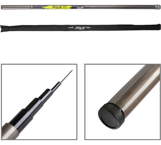 Маховое удилище Helios Pole 6 м, б/к телескопическое HS-600BK 00000137611