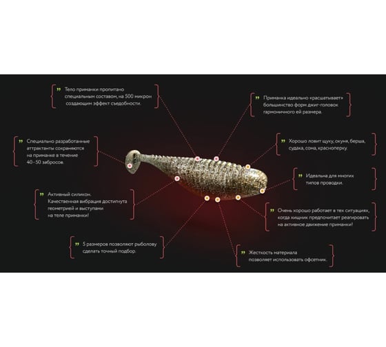 Силиконовая приманка Ojas Nanoshad-77 Machine oil, рак-рыба, 9шт/блистер OJ-20066