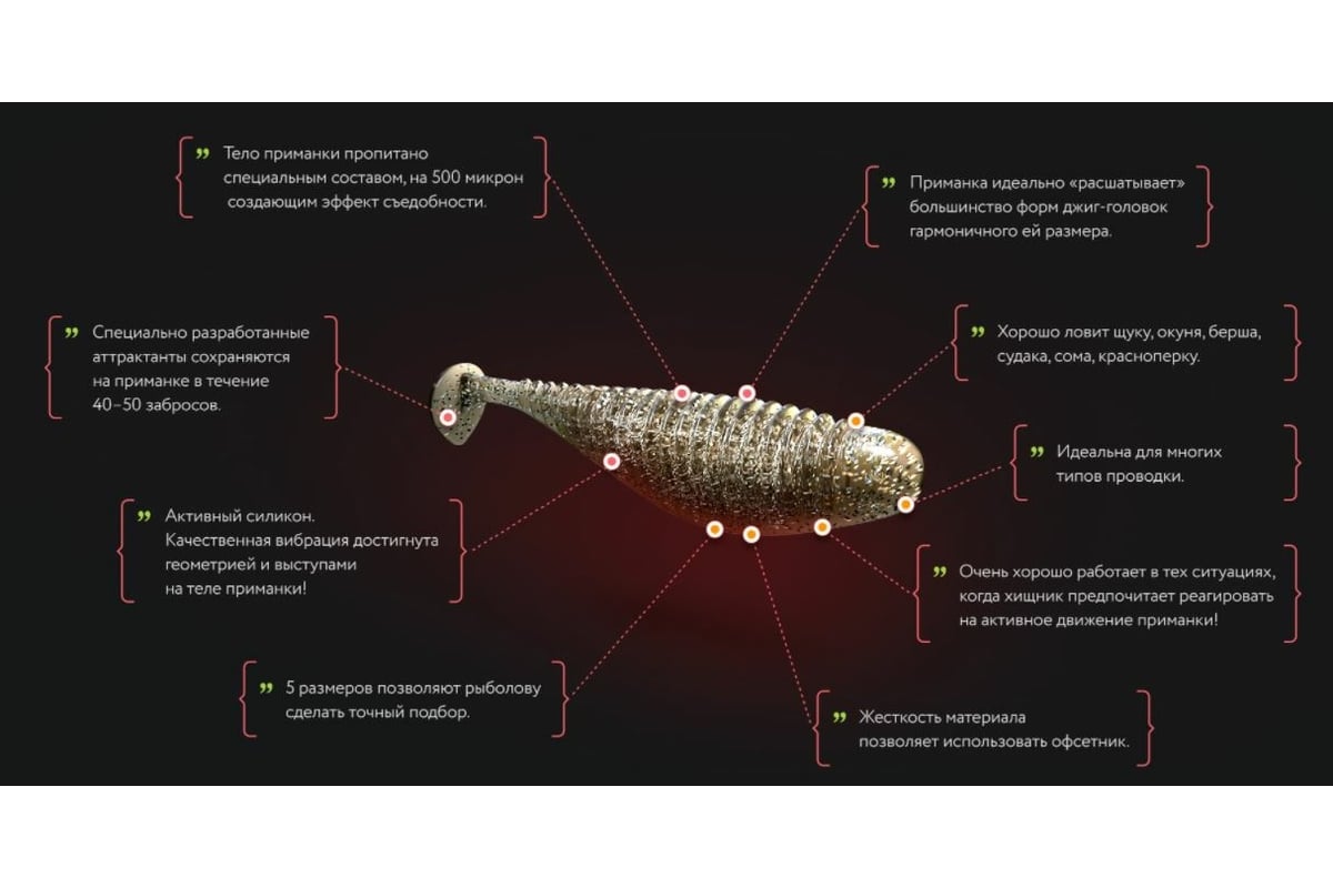 Силиконовая приманка Ojas Nanoshad-77 Pink Lox, рак-рыба, 9шт/блистер ...