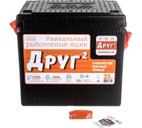 Camping World Рыболовный ящик "Друг-2" 25 л  черный 138311 - Комплект (резинка)